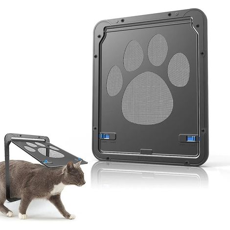 Chatiere pour Chien Chatieres pour Chat Facile à Installer Verrouillable Porte pour Animaux de Compagnie (29cm x 24cm) (1/5)