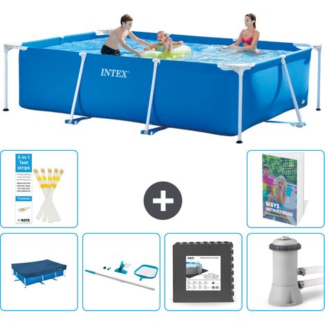 Rechteckiger Frame Pool - 300x200x75 cm - 7-teilig S163