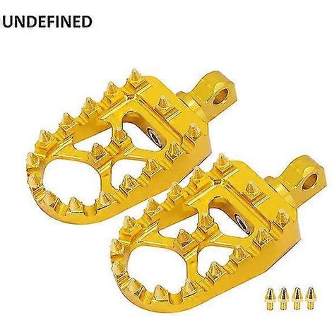 Goldene Spike Motorrad-Fußrasten MX Wide Fat Fußrasten Pedale für Harley Touring Softail Dyna Fatboy Street Bob Sportster Chopper--D (1/5)