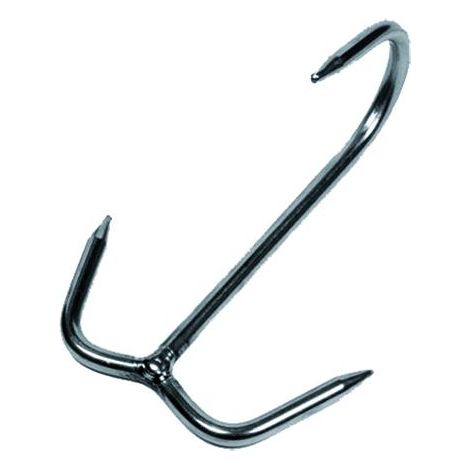 Gancio Ad Ancora 3 Punte - Mm 120X6 In Acciaio Inox. Per Macellaio.