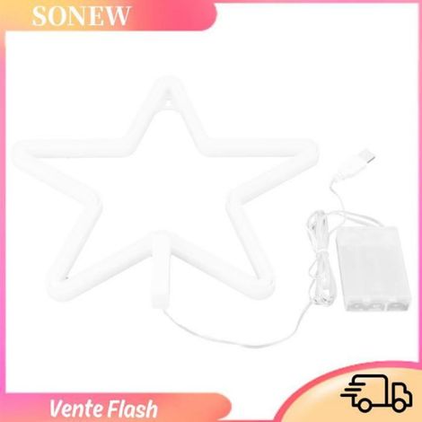Sonew Lumière de signe Lampe Néon Forme Etoile LED Lumière Décorative Pour Fête Anniversaire USB/Batter luminaire applique Rose (1/5)