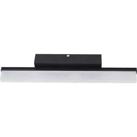 Barre lumineuse LED salle de bain 3000K 4000K 6000K température de couleur miroir maquillage coiffeuse aluminium acrylic 40cm noir (1/5)