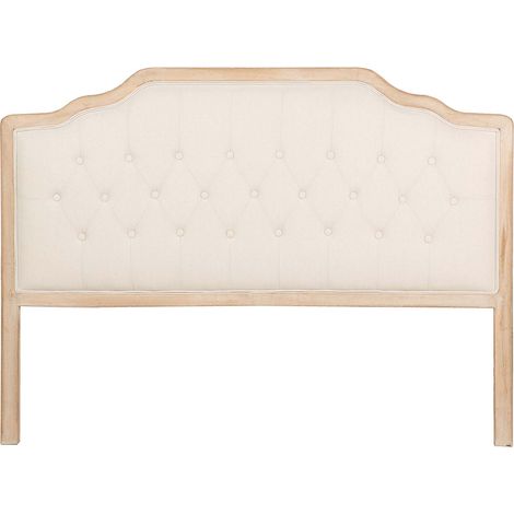 Cabecero Capitone Lino Madera Caucho 160X4X120 Cm (1/2)