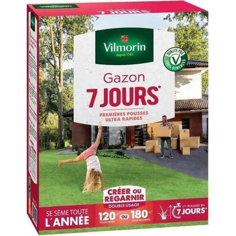VILMORIN Rasen-Samen 7 Tage - 3 kg (1/2)