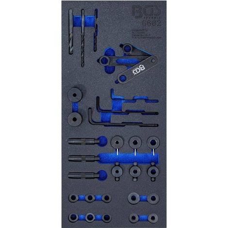 Insert de Servante d Atelier 1/3 - Jeu de 28 Outils et Gabarits de Perçage de Culasse - Précision et Organisation - D-Work