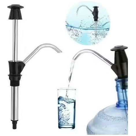 Handpumpe für Spüle – Selbstansaugende Wasserpumpe – Für Wohnwagen, Wohnmobil, Campervan, Boot – Befestigungslochdurchmesser 32 mm – Schlauchlänge 180 mm – 1 Stück (1/5)