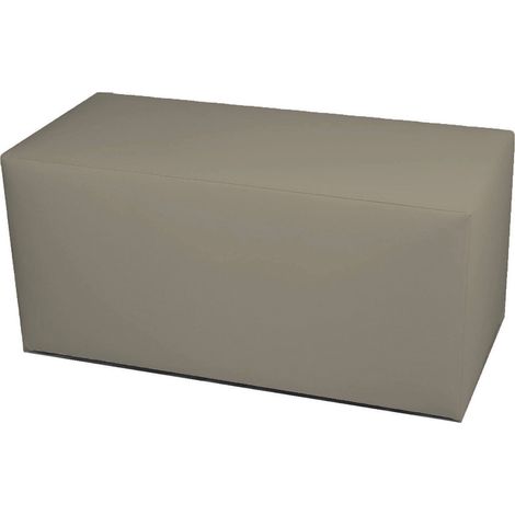 Dmora - Pouf Bucuresti, Mehrzwecksessel, Sitzsack, Hockerhocker, Made in Italy, 90x40 h42 cm, Taube