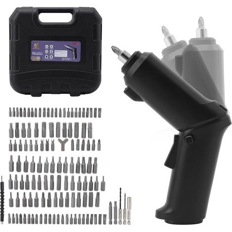 Visseuse Sans Fil 3.5Nm, Visseuse Devisseuse Sans Fil 1800mAh 3.6V avec 108 Accessoires, Lampe LED, Câble de Chargement USB (1/4)