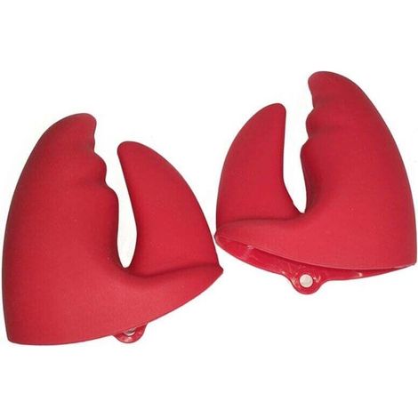 Heat Resistant Silicone Oven Mitts with Clip for Cooking Barbecue Pizza Microwave Oven (1/4)
