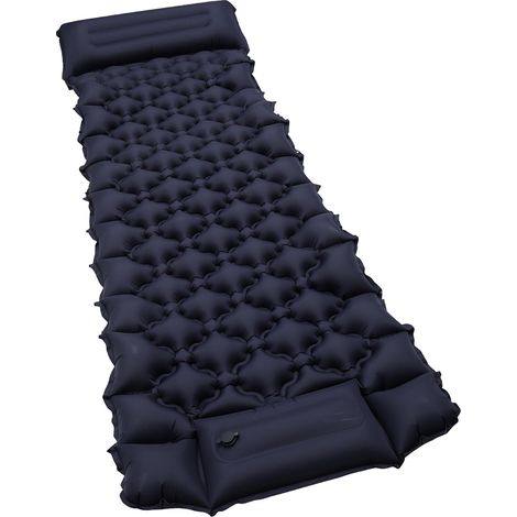 Wolketon Camping Isomatte, Isomatte Camping Aufblasbar, 8.5cm Dicke Isomatten Camping Ultraleicht mit Kissen Isomatte Selbstaufblare Schlafmatte für Camping Wandern Strand, wasserdichte & Faltbare, 19