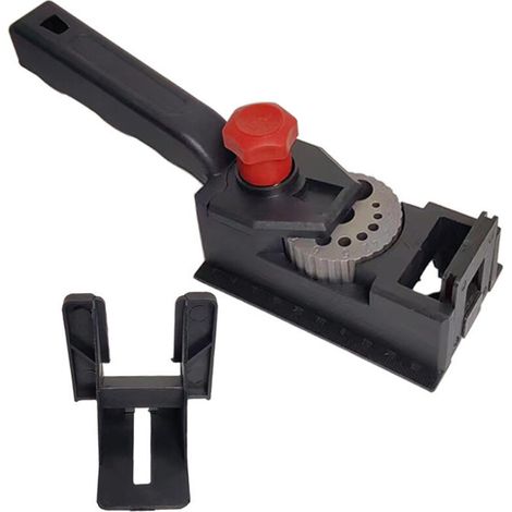 Guide de perçage 3-12mm Guide de perçage de trou droit de cheville en bois avec réglable pour l'outil de localisation de positionneur de menuiserie de menuiserie de bricolage (1/5)