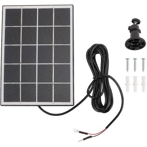 Ortviai Panneau Solaire 3 W pour Caméra de Sécurité et Sonnette Intelligente – Monocrystallin, Noir, Montage Mural (1/5)