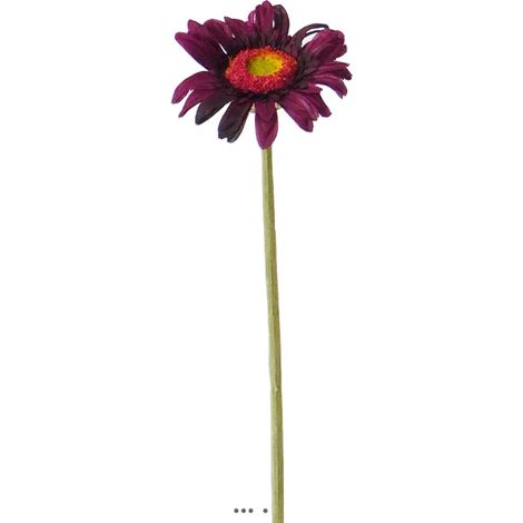 Gerbera artificiel H 48 cm D 8 cm superbe Aubergine - couleur: Aubergine (1/2)