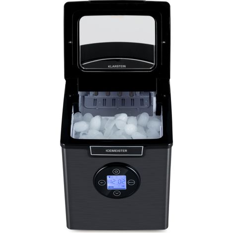 Klarstein Icemeister 2G Ice Cube Maker 12kg/24h LC Display Stainless Steel