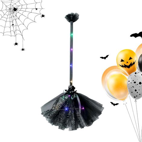 Balai de Sorcière Halloween - Cosplay Avec Manche Qui S'- Accessoire de Sorcière pour Décoration Halloween - pour Adolescents Étudiants Femmes Filles Adultes Maison Hantée Cimetière Fête Salle (1/5)
