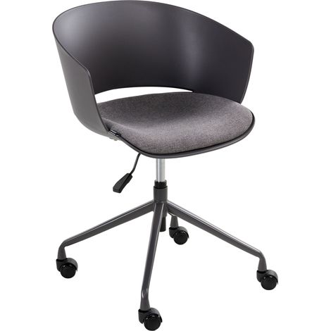 Office Chair Graphite Fabric Seat Swivel Desk Computer Adjustable Height GLEEFUL