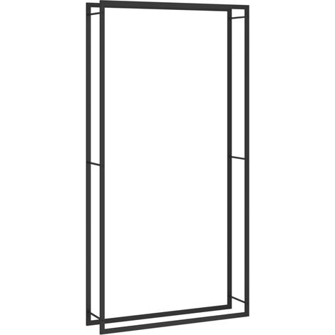Portalegna finitura opaca 110 x 28 x 214 cm acciaio nero 020043746