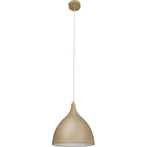 Suspension Luminaire Rétro et Moderne en Métal Marron Ø 28 cm Douille E27 - PANGIVO
