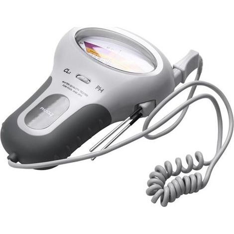 Testeur de PH et de Chlore Libre avec Sonde en Plastique 2 en 1, Appareil de Test de la Qualité de L'Eau de Chlore, Outil de Mesure CL2 pour Piscine et Aquarium (1/5)