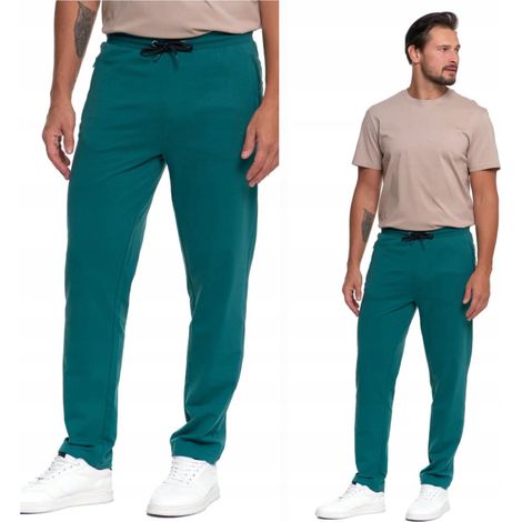 Pantaloni da tuta da uomo in cotone con tasche, gamba dritta, Moraj XL (1/5)