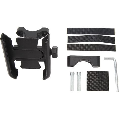 Support téléphone vélo guidon métal rotatif 360° protection mousse antichoc anti-vibration fixation rapide facile installation pour vélos trottinettes noir (1/5)