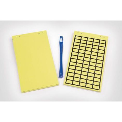 HellermannTyton Etiquetas adhesivas rectangulares amarillas