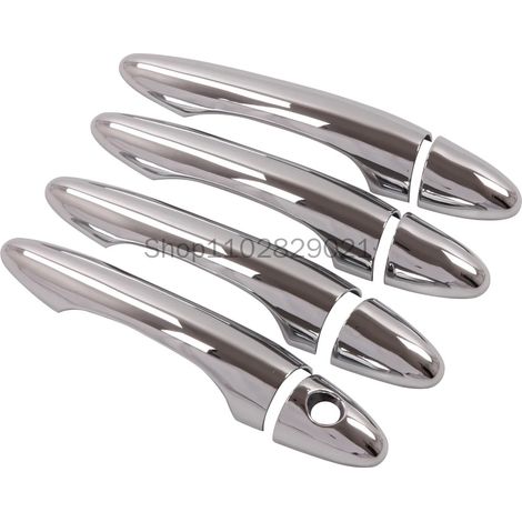 (Argent - 1 trou, 0 bouton) Couvre-poignées de porte de voiture - Garniture, autocollant de style - Accessoires extérieurs automobiles - Convient pour KIA Sportage MK3 SL 2011-2015 2014 2013 2012 (1/4)