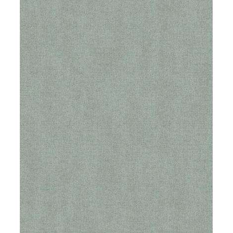 Papier peint uni effet toile lin vert céladon (1/2)