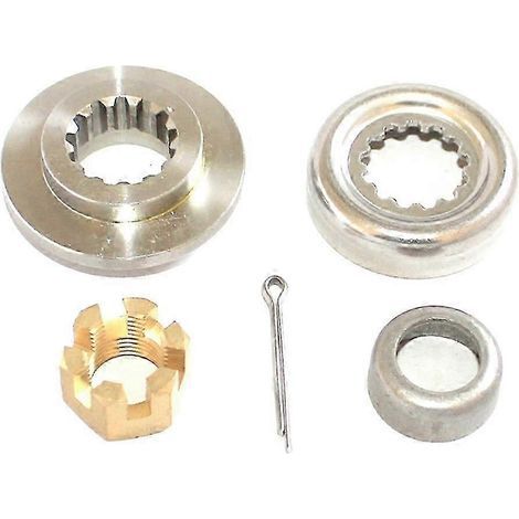 Propeller-Befestigungsmutternsatz für Yamaha 2-Takt 40 PS Außenbordmotor (Teilenummern 66T-45997-00, 90389-22M01, 90171-16011 und 91490-30025). (1/5)