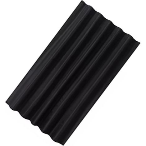 Rideau de douche noir pur en tissu polyester épaissi imperméable pour salle de bain 200x200cm (1/5)