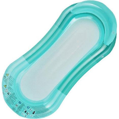 Bouée gonflable pour piscine, fauteuil flottant inclinable, lit flottant gonflable d'été pour l'extérieur - Vert dégradé (1/5)