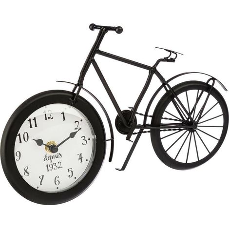 Orologio da bicicletta in metallo nero H18cm - Atmosphera créateur d'intérieur (1/3)