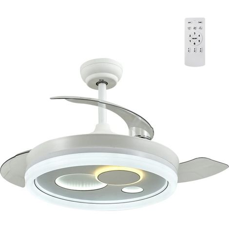 Ventilatore a soffitto LED con pale retrattili Naira 78W 5900Lm