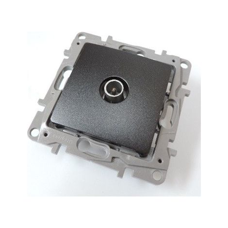 Prise TV Simple couleur fonte connecteur 9.52mm mâle étoile blindée sans plaque Niloé LEGRAND 096648