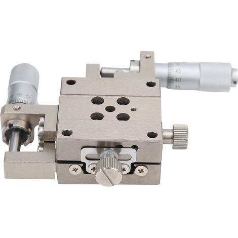 Table coulissante linéaire à axes XY, plateforme manuelle en acier inoxydable de haute précision (1/5)