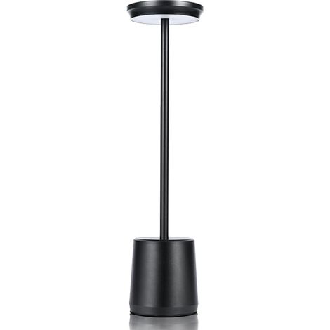 Kabellose Schreibtischlampe aus Metall, tragbare LED-Tischlampe mit Berührungssensor, wiederaufladbare Aluminiumlampe mit 3 Farblicht, 3 Helligkeitsstufen, Nachtlicht, Nachttischlampe, Esszimmerlampe 