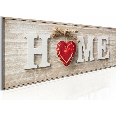 Tableau maison rouge - 135 x 45 cm (1/4)