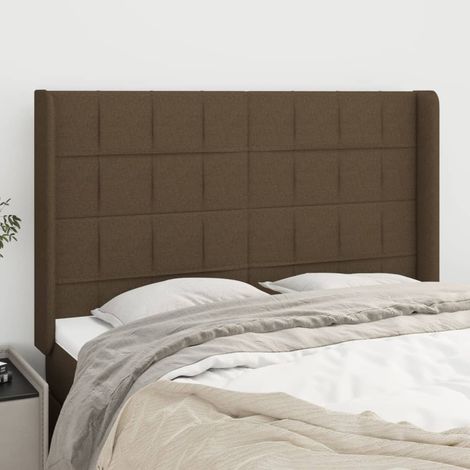 Furniture Limited - Tête de lit avec oreilles Marron foncé 147x16 (1/5)