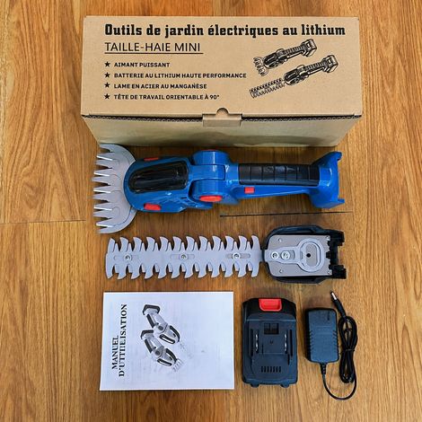 Taille-haie et sculpte-haie sans fil 24V bleu avec 1 batterie et 1 chargeur 24v 13004 1.7 kg 36 × 13 × 12 cm 1,7 kg – Livraison gratuite