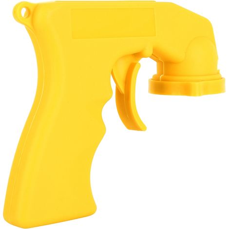 Gelbe Aerosol-Sprühdose für Autolack – Pistolengriff mit Abzug und Verriegelungsring (1/5)
