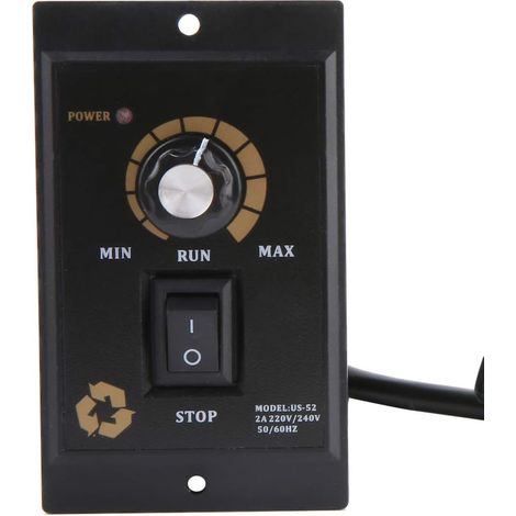 YWBL-WH Régulateur de Vitesse de Moteur AC 220V 50 / 60Hz 500W Contrôleur de Vitesse du Moteur électrique Monophasé Gouverneur de moteur 300W/400W/500W(en option) (1/5)