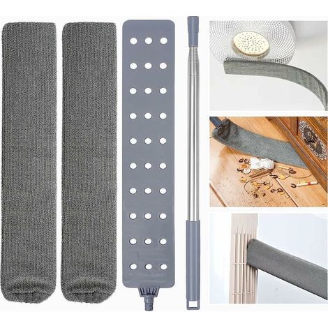 Plumeau télescopique flexible en microfibres – Manche en alliage d'aluminium – Nettoyage efficace des surfaces délicates – (1/5)