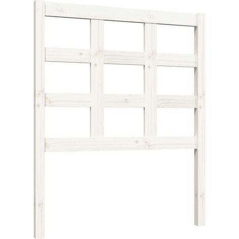 Maison Exclusive - Testiera per Letto Bianca 80,5x4x100 cm Legno Massello di Pino