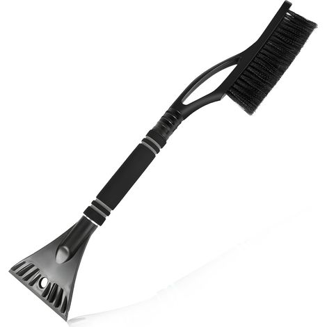 Brosse à neige et grattoirs à glace pour pare-brise de voiture, grattoirs à neige et brosse détachables avec poignée en mousse ergonomique, outil de déneigement pour voitures, camions, VUS (noir)