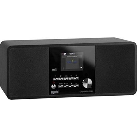 Imperial DABMAN i200 Internet/Dab+ Radio (Sonido estéreo, Radio por Internet/Dab+/Dab/FM, WiFi, LAN, Entrada Auxiliar, Salida de línea, Salida de Auriculares, Spotify) Negro, 32 x 13,5 x 11 cm (1/5)