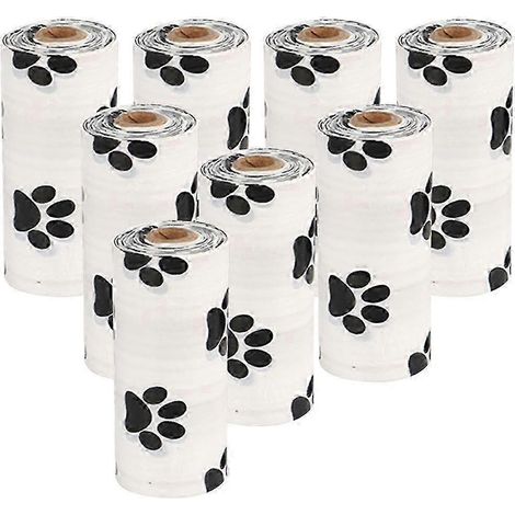 Sacs à déjections canines compostables avec distributeur de sacs-8Roll