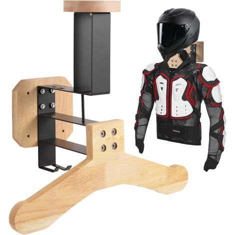 Support mural pour casque de moto, support pour suspendre casques et blousons, support pour gilet tactique. (1/4)