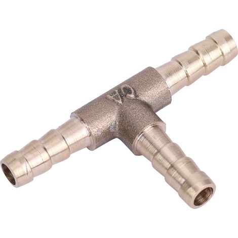 Raccord en T laiton 3 voies pour tuyau carburant 6mm, connecteur air comprimé, huile, gaz (1/3)
