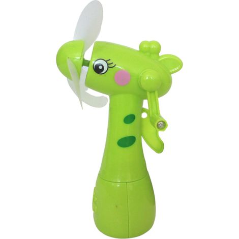 Kinder Mini-Ventilator Giraffe mit Wasserzerstäuber Handventilator Sprühflasche - grün (1/3)