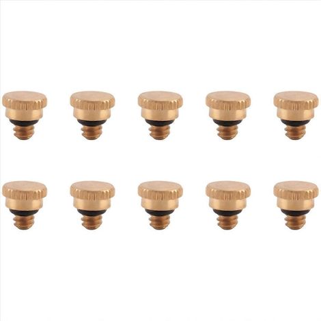 10/24 Gewinde-Messing-Sprühdüse, Niederdruckkappe, Packung mit 10 Stück für Bewässerungs- und Feinsprühsysteme. (1/5)